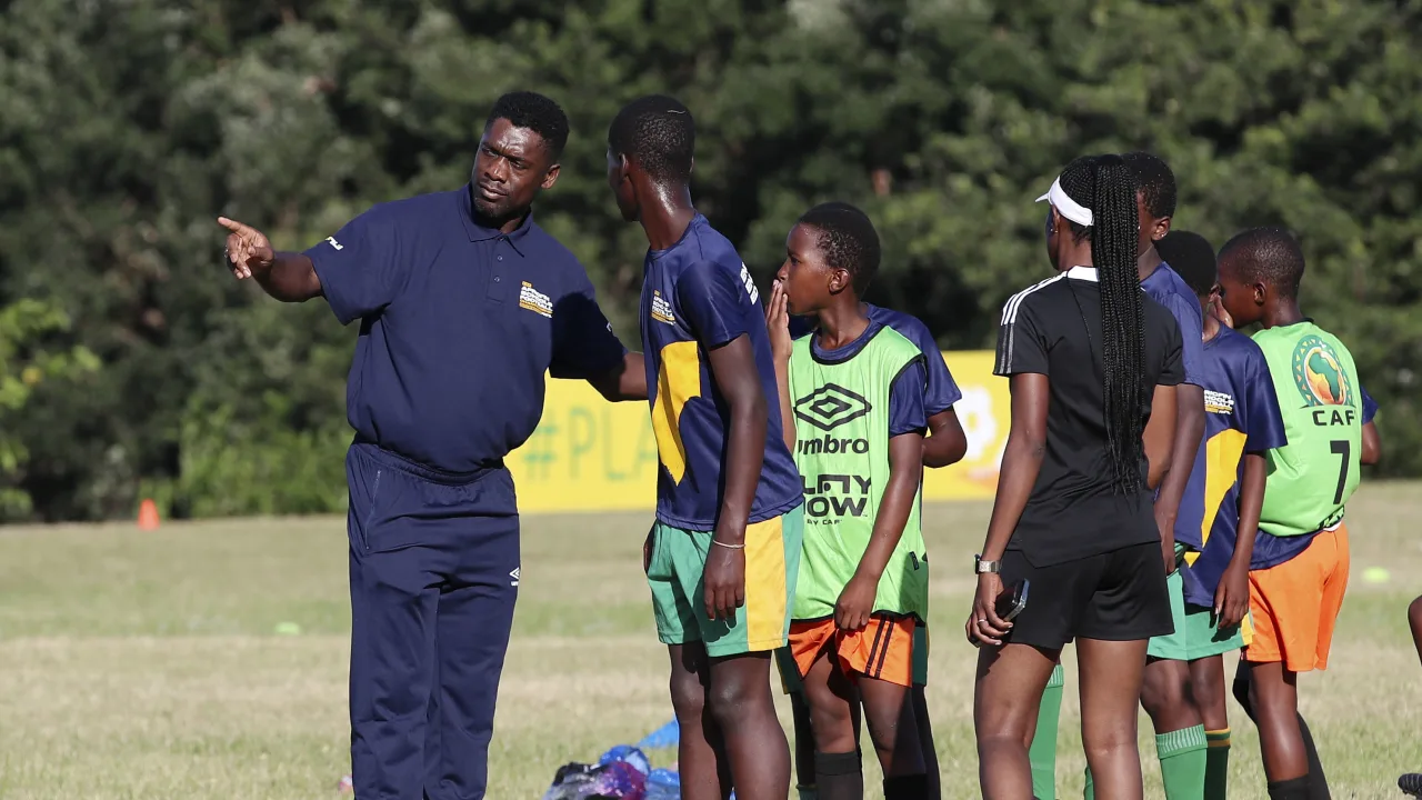 Launch of the African Schools Football Programme in Maputo, Mozambique by Dr. Patrice Motsepe.